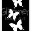 Cascading Tri-Butterflies BG-06 - (5pc Pack) -Face Painting Supplies Store 0001889 cascading tri butterflies bg 06 5pc pack