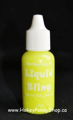 Amerikan Body Art Liquid Bling - Electric Yellow UV (0.5 Oz) -Face Painting Supplies Store 0004052 amerikan body art liquid bling electric yellow uv 05 oz