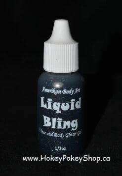 Amerikan Body Art Liquid Bling - Black (0.5 Oz) -Face Painting Supplies Store 0004109 amerikan body art liquid bling black 05 oz