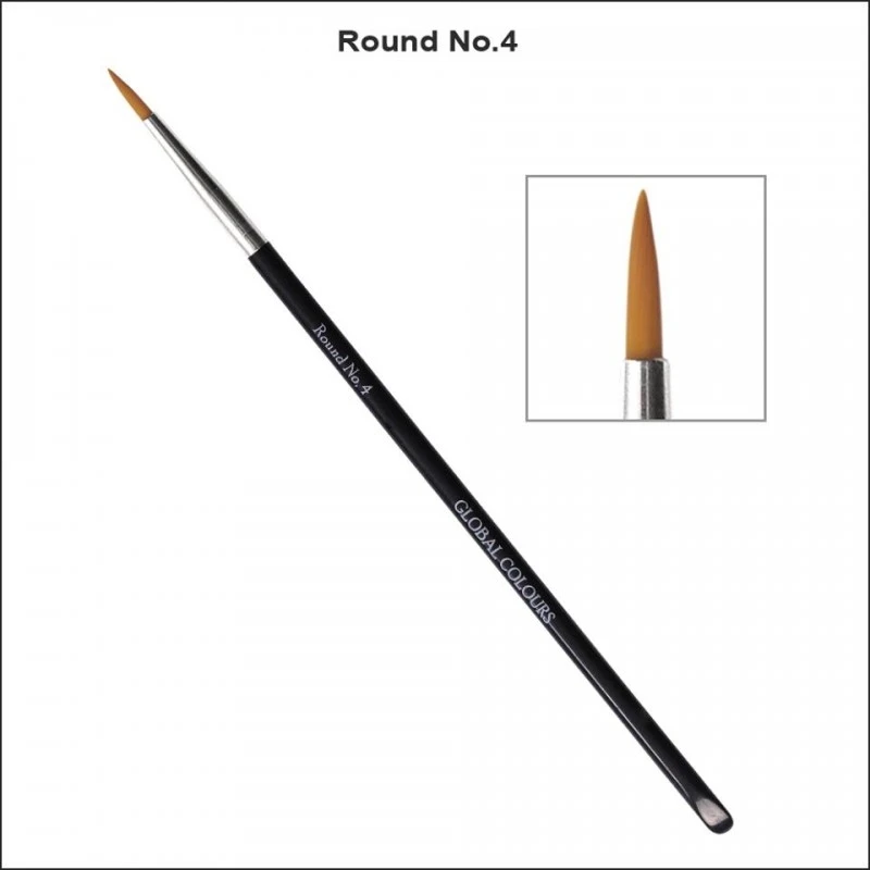 Global Body Art - Brush - Round #4 3 Global Body Art - Brush - Round #4