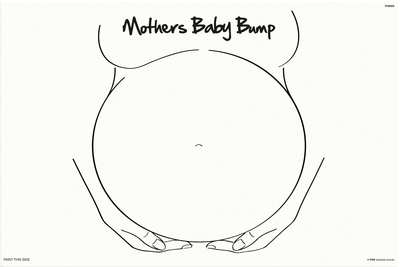 Wipeable Practice Boards - FAB005 Baby Bump 3 Wipeable Practice Boards - FAB005 Baby Bump