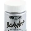 Global - Liquid Face And Body Paint - Metallic Silver - 45ml 1 Global - Liquid Face And Body Paint - Metallic Silver - 45ml -Face Painting Supplies Store 0006775 global liquid face and body paint metallic silver 45ml