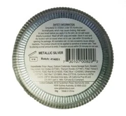 Global - Metallic - Silver - 32g 9 Global - Metallic - Silver - 32g -Face Painting Supplies Store 0008370 global metallic silver 32g