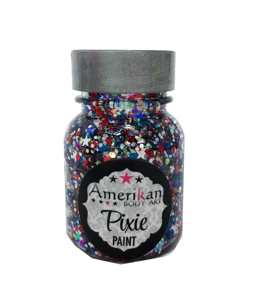 Pixie Paint Glitter Gel - Star Spangled - 1oz (30ml) 3 Pixie Paint Glitter Gel - Star Spangled - 1oz (30ml)