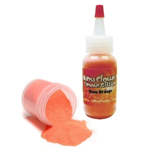 Neon Orange UV - Mama Clown Glitter - 30ml (1oz) 3 Neon Orange UV - Mama Clown Glitter - 30ml (1oz)
