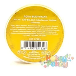 Superstar Interferenz Yellow Shimmer (Yellow Shimmer FAB) 45 Gram (132) -Face Painting Supplies Store 0009976 superstar interferenz yellow shimmer yellow shimmer fab 45 gram 132