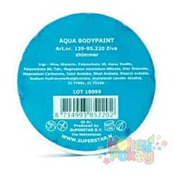 Superstar Ziva Shimmer (Ziva Blue FAB) 45 Gram (220) -Face Painting Supplies Store 0010031 superstar ziva shimmer ziva blue fab 45 gram 220