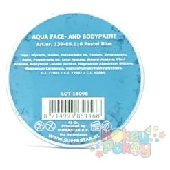 Superstar Pastel Blue (Alice Blue FAB) 45 Gram (116) -Face Painting Supplies Store 0010155 superstar pastel blue alice blue fab 45 gram 116