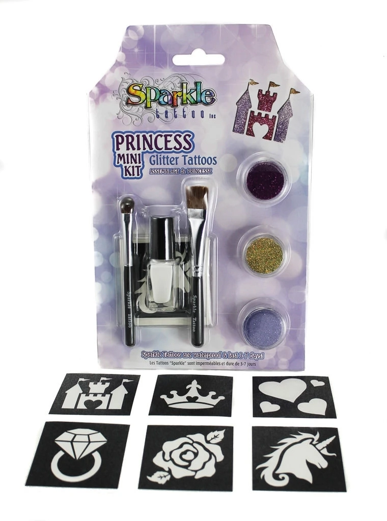 Sparkle Glitter Tattoo - Princess Mini Kit 3 Sparkle Glitter Tattoo - Princess Mini Kit