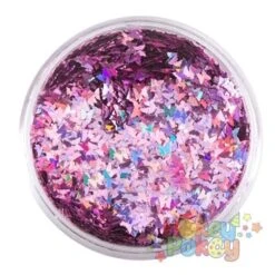 Art Factory Chunky Glitter Loose - Pink Butterflies - 50ml