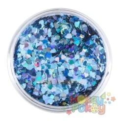 Art Factory Chunky Glitter Loose - Blue Hearts - 50ml
