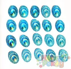 Big Peacock Oval Gems - Blue - 13x18mm (20pk) - POCB-20 -Face Painting Supplies Store 0011428 big peacock oval gems blue 13x18mm 20pk pocb 20