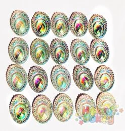 Big Peacock Oval Gems - Crystal - 13x18mm (20pk) - POGC-20 -Face Painting Supplies Store 0011442 big peacock oval gems crystal 13x18mm 20pk pogc 20