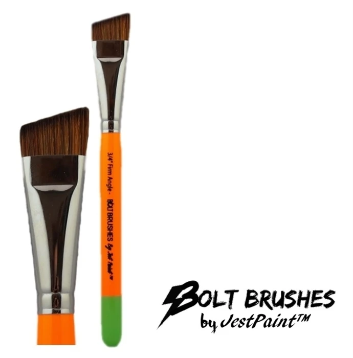 BOLT Face Painting Brushes By Jest Paint - FIRM 3/4" Angle 3 BOLT Face Painting Brushes By Jest Paint - FIRM 3/4" Angle