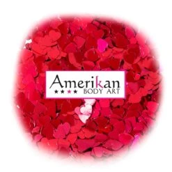 ABA Loose Chunky Glitter - Red Hearts (15ml)