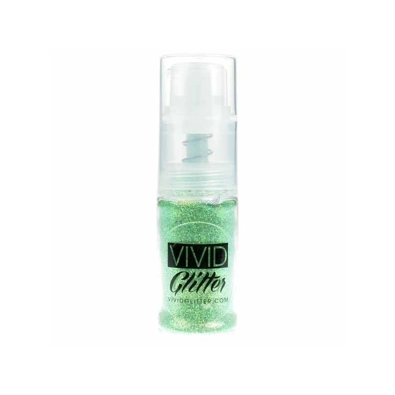 Vivid Glitter Fine Mist Pump Spray - Golden Mint (14ml) 3 Vivid Glitter Fine Mist Pump Spray - Golden Mint (14ml)
