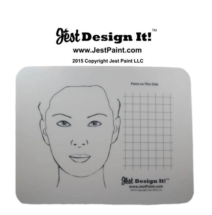 Jest Design It Face Painting Practice Board - Adult And Grid 3 Jest Design It Face Painting Practice Board - Adult And Grid