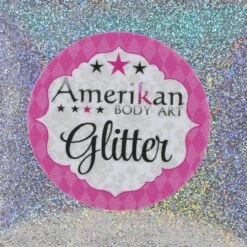 Holographic Silver Glitter - Amerikan Body Art ( 4oz ) -Face Painting Supplies Store 0014273 holographic silver glitter amerikan body art 4oz