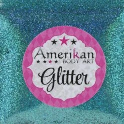 Holographic Turquoise Glitter - Amerikan Body Art ( 4oz ) -Face Painting Supplies Store 0014278 holographic turquoise glitter amerikan body art 4oz