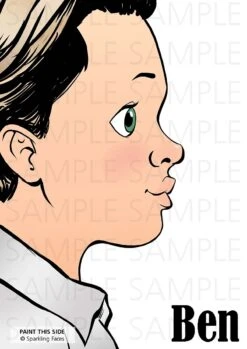 Face Painting Practice Board - Ben (Left-handed)