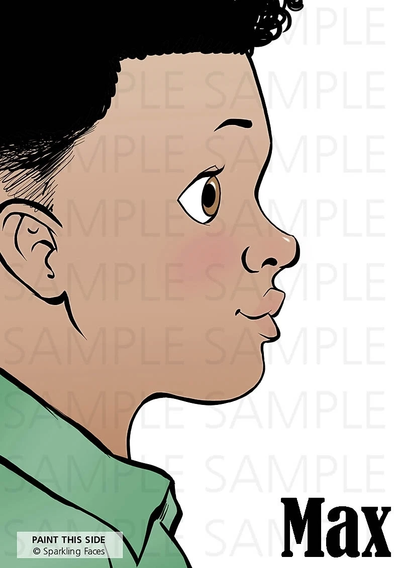 Face Painting Practice Board - Max (Left-handed) 3 Face Painting Practice Board - Max (Left-handed)