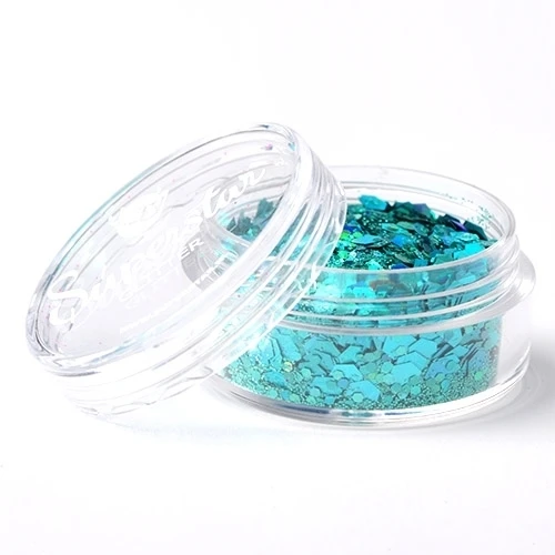 Superstar Chunky Glitter - Laser Turquoise (8ml) 3 Superstar Chunky Glitter - Laser Turquoise (8ml)