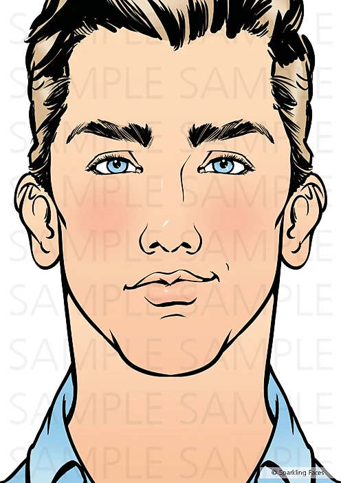 Face Painting Practice Board - David 3 Face Painting Practice Board - David