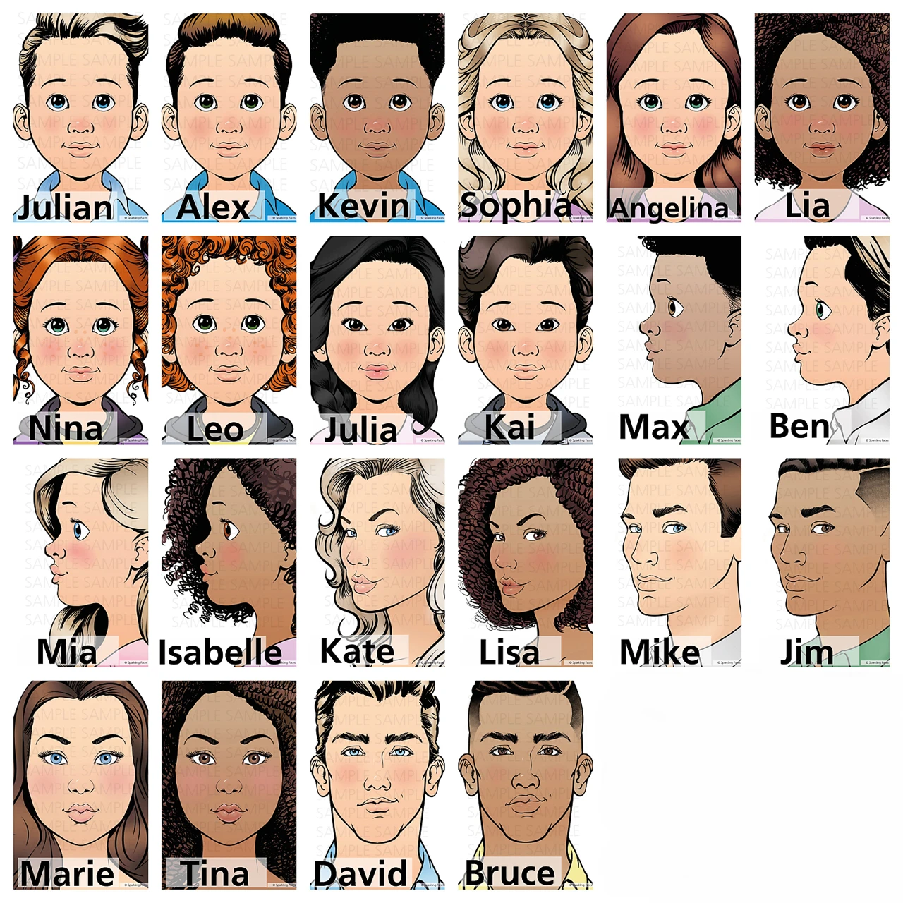 Face Painting Practice Board - David 4 Face Painting Practice Board - David - Image 2