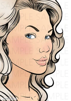 Face Painting Practice Board - Kate (For Left-handed Artists)