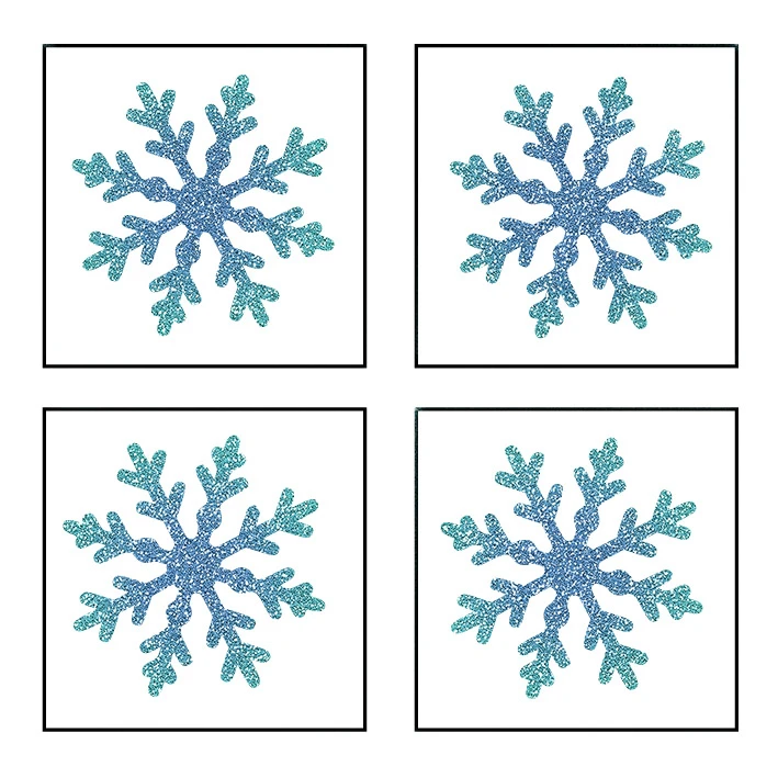 Mini 4 In 1 Snowflake Glitter Tattoo Stencil - HP-20 (5pc Pack) 5 Mini 4 In 1 Snowflake Glitter Tattoo Stencil - HP-20 (5pc Pack) - Image 3