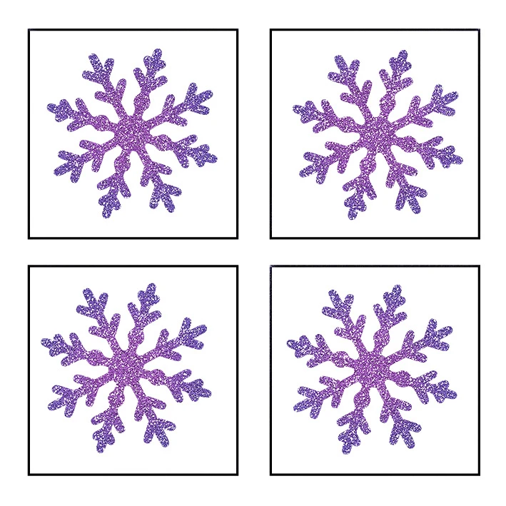 Mini 4 In 1 Snowflake Glitter Tattoo Stencil - HP-20 (5pc Pack) 6 Mini 4 In 1 Snowflake Glitter Tattoo Stencil - HP-20 (5pc Pack) - Image 4