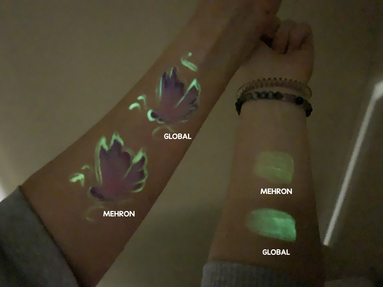 Global Body Art Face Paint - GLOW IN THE DARK 45ml 7 Global Body Art Face Paint - GLOW IN THE DARK 45ml - Image 5