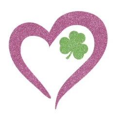 Heart Shamrock Glitter Tattoo Stencil - HP-46 (5pc Pack) -Face Painting Supplies Store 0016390 heart shamrock glitter tattoo stencil hp 5pc pack