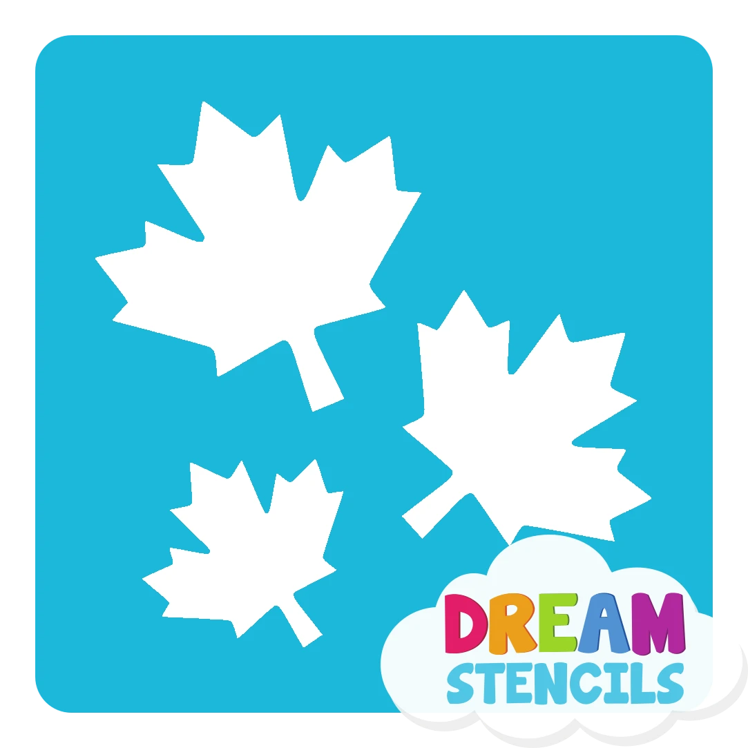 Cascading Maple Leaves Glitter Tattoo Stencil - HP-104 (5pc Pack) 4 Cascading Maple Leaves Glitter Tattoo Stencil - HP-104 (5pc Pack) - Image 2