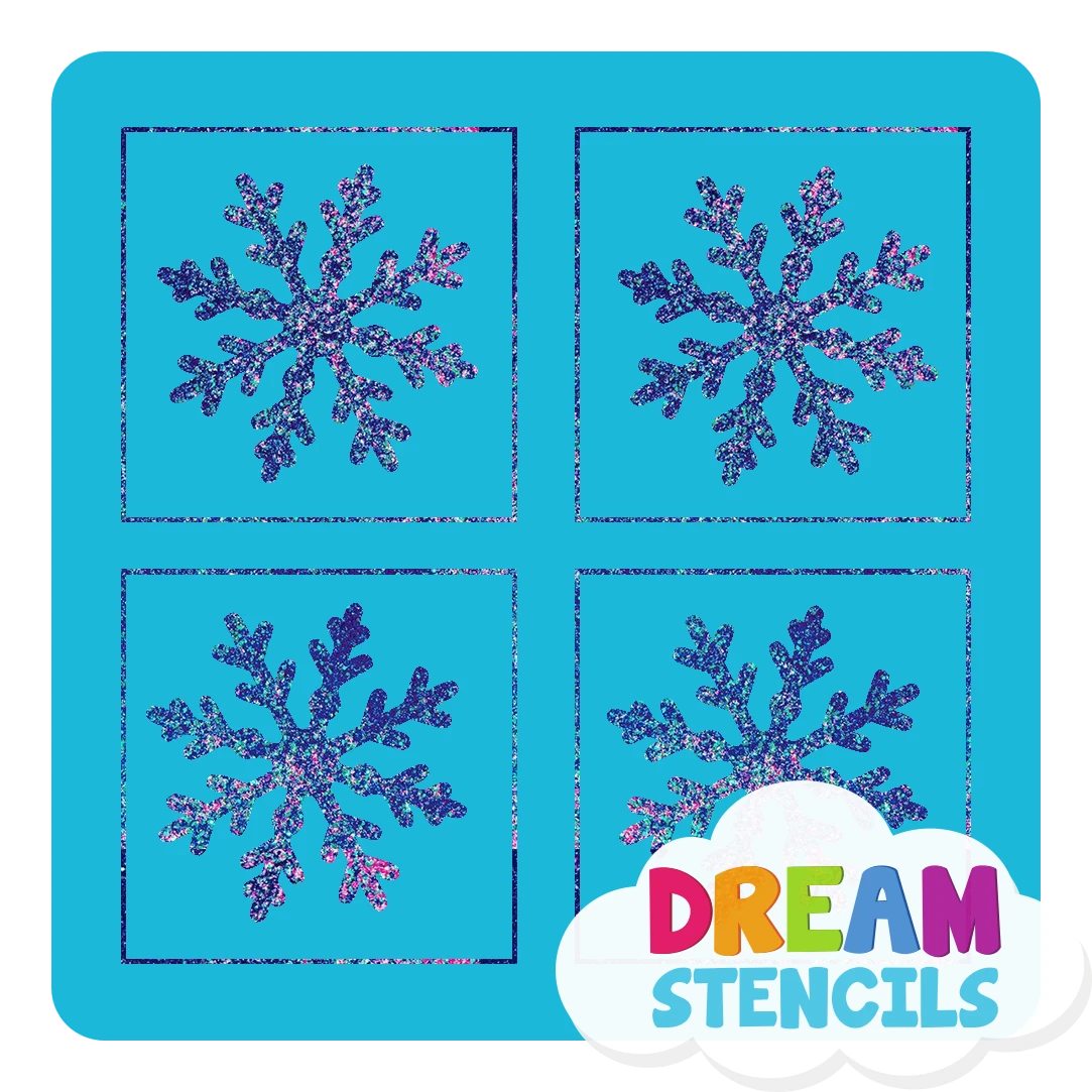 Mini 4 In 1 Snowflake Glitter Tattoo Stencil - HP-20 (5pc Pack) 3 Mini 4 In 1 Snowflake Glitter Tattoo Stencil - HP-20 (5pc Pack)