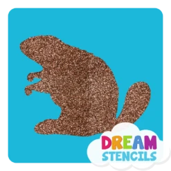 Beaver Glitter Tattoo Stencil - HP-63 (5pc Pack)