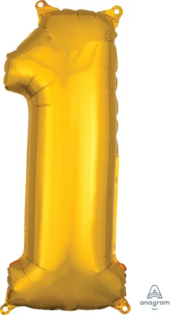 Anagram 26'' Mid-Size Shape Number 1 - Gold (1pc)