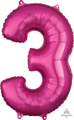 Anagram 26'' Mid-Size Shape Number 3 - Pink (1pc)