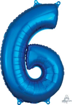 Anagram 26'' Mid-Size Shape Number 6 - Blue (1pc)