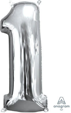 Anagram 26'' Mid-Size Shape Number 1 - Silver (1pc)