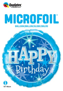 18" Birthday Blue Sparkle Foil Balloon (1pc)
