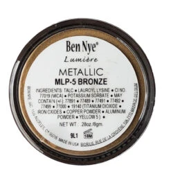 Ben Nye Lumiere Metallic Powder - Bronze (MLP-5) -Face Painting Supplies Store 0017636 ben nye lumiere metallic powder bronze mlp 5