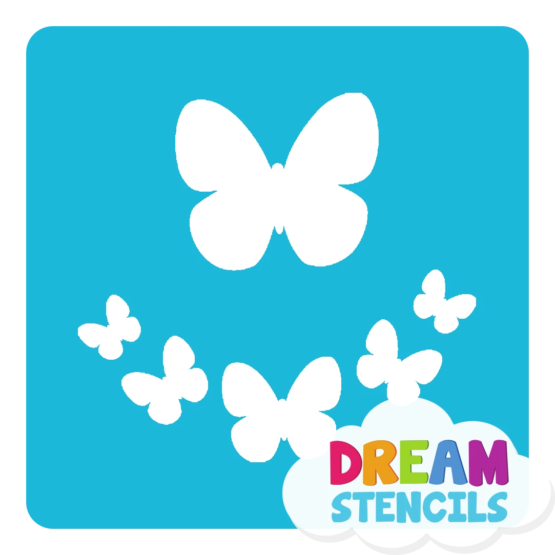 Assorted Butterflies Glitter Tattoo Stencil - HP-217 (5pc Pack) 4 Assorted Butterflies Glitter Tattoo Stencil - HP-217 (5pc Pack) - Image 2