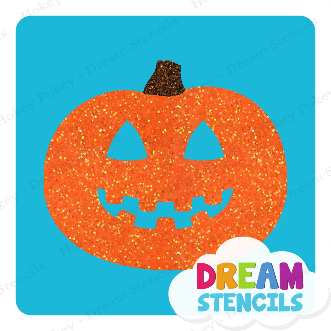 Pumpkin Face Glitter Tattoo Stencil - HP-239 (5pc Pack) 3 Pumpkin Face Glitter Tattoo Stencil - HP-239 (5pc Pack)