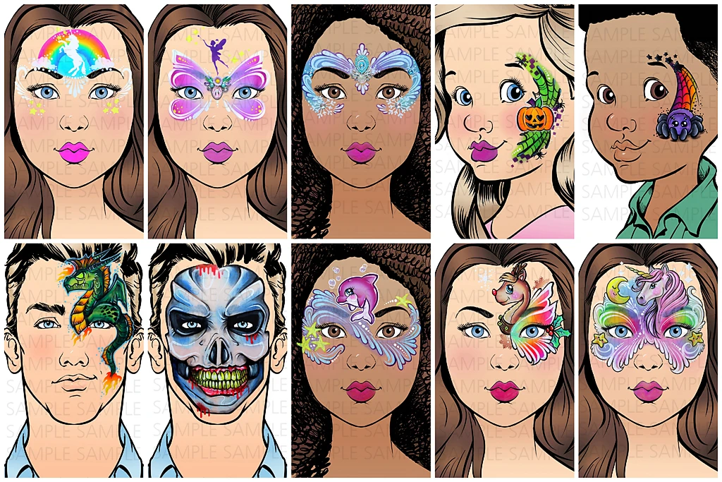 Sparkling Faces - The Ultimate Face Painting Guide - Colorful & Fun Designs By Elodie Ternois 4 Sparkling Faces - The Ultimate Face Painting Guide - Colorful & Fun Designs By Elodie Ternois - Image 2