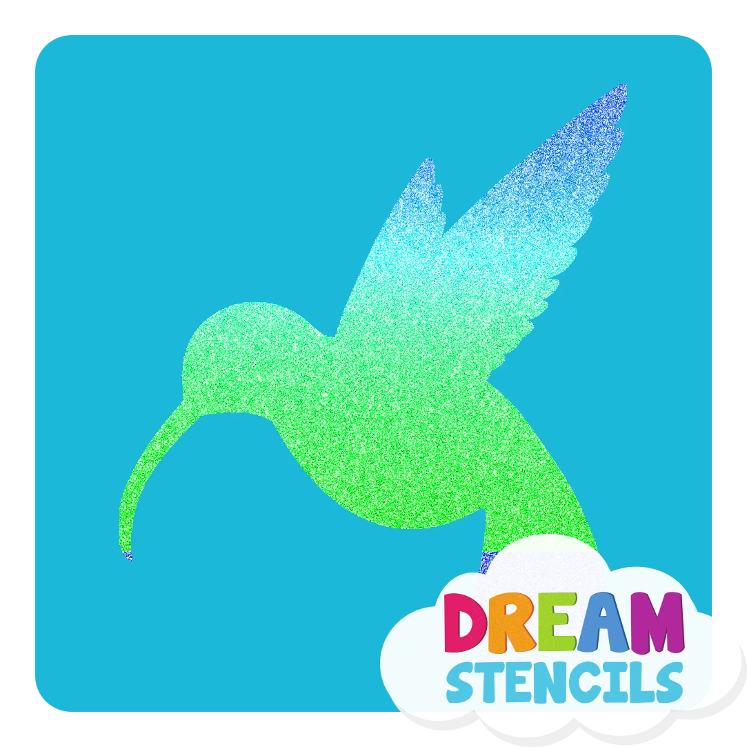 Hummingbird Glitter Tattoo Stencil - HP-289 (5pc Pack) 3 Hummingbird Glitter Tattoo Stencil - HP-289 (5pc Pack)