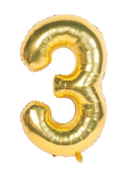40'' Foil Balloon Shape Number 3 - Gold (1pc)