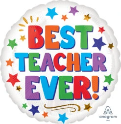 Anagram 17'' Best Teacher Ever - Foil Balloon (1pc)