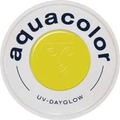 Kryolan Aquacolor - Cosmetic Grade UV-Dayglow Face Paint - Yellow (30 Ml)