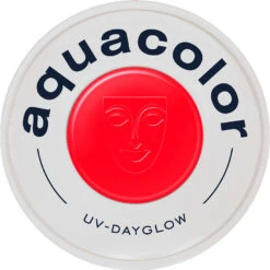 Kryolan Aquacolor - Cosmetic Grade UV-Dayglow Face Paint - Red (30 Ml)